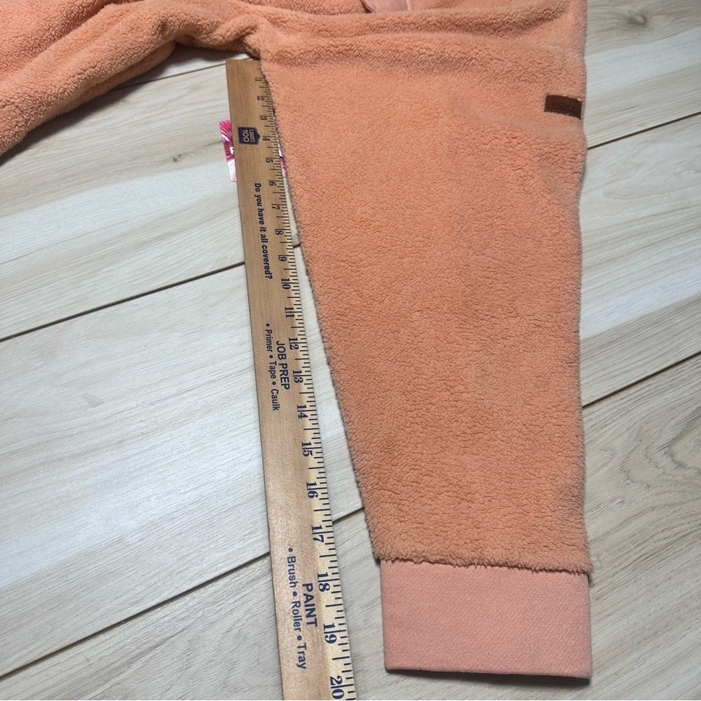 Roxy Women’s Sherpa Shacket Button Front Cozy Pockets Size Medium Coral New - Picture 9 of 13